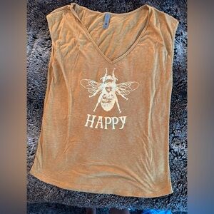 Bee Graphic Mustard Yellow Top